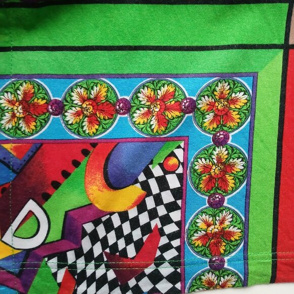 VTG 1980s Top by Philippe Peyner, Paris Tunic Flared 3/4 Sleeves Versace Style - Picture 11 of 16